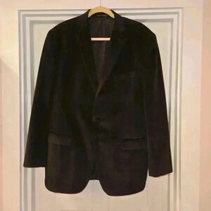 Calvin Klein Mens Velvet Smooth Blazer Black size 44L